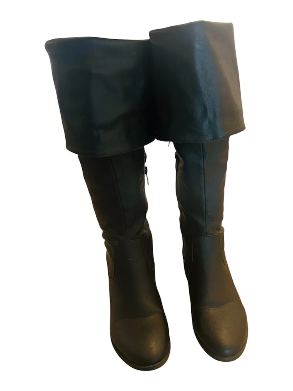 Dream Pairs Black Over-the-Knee Riding Boots - Womens 8 Regular Calf - Picture 3 of 13